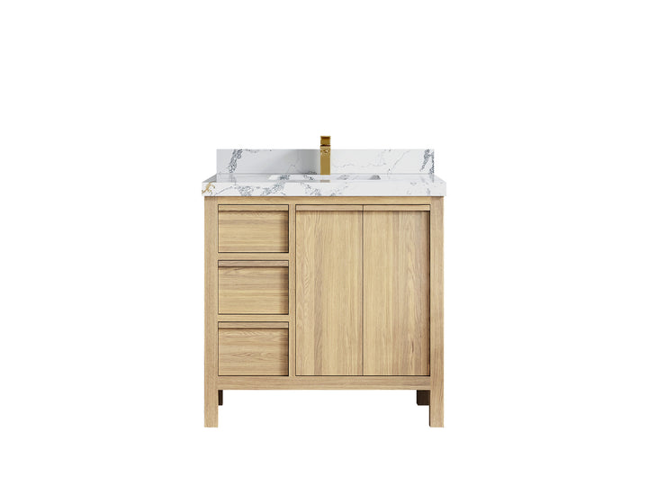Elizabeth White Oak 36 in. W x 22 in. D Center Sink Bathroom Vanity - photo 20