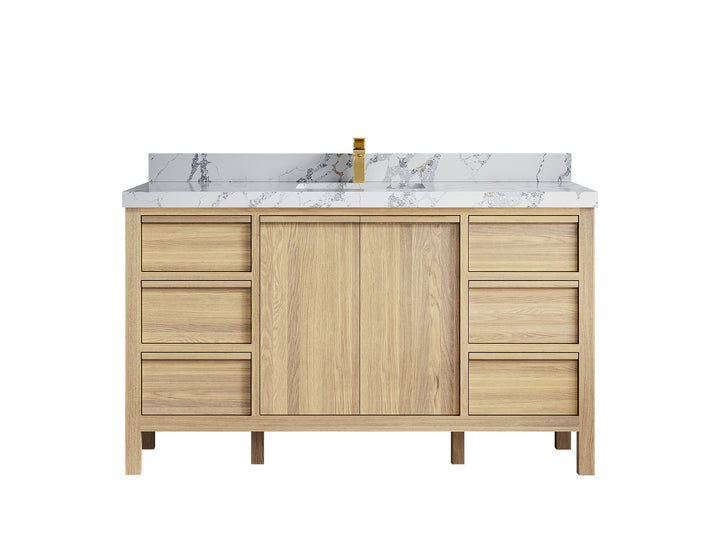 Elizabeth White Oak 60 in. W x 22 in. D Single Sink Bathroom Vanity - photo 21
