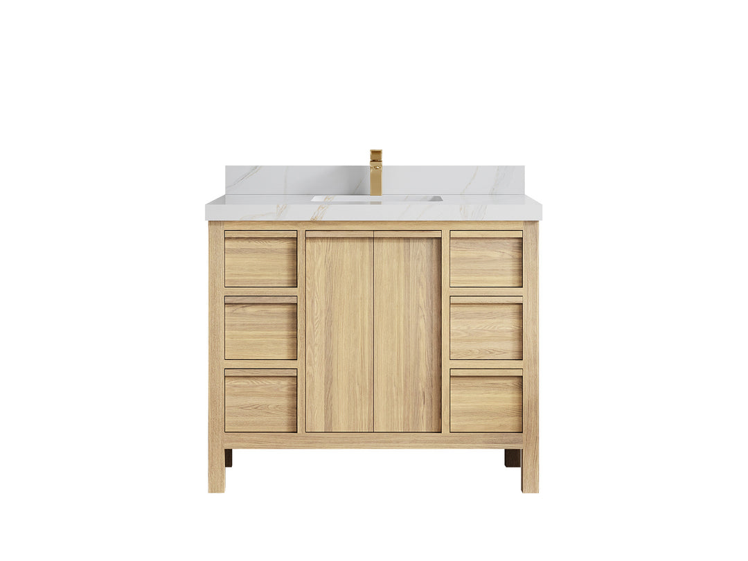 Elizabeth White Oak 42 in. W x 22 in. D Single Sink Bathroom Vanity