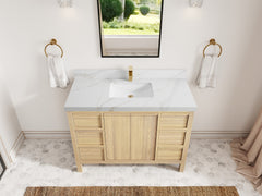 Elizabeth White Oak 48 in. W x 22 in. D Single Sink Bathroom Vanity - photo 19