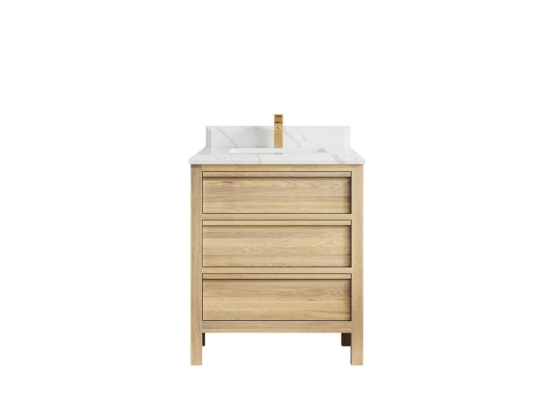 Elizabeth White Oak 30 in. W x 22 in. D Single Sink Bathroom Vanity