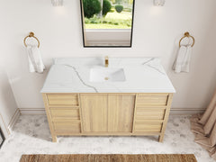 Elizabeth White Oak 60 in. W x 22 in. D Single Sink Bathroom Vanity - photo 28