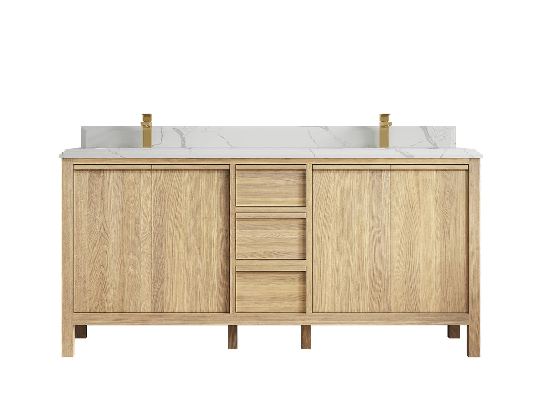 Elizabeth White Oak 72 in. W x 22 in. D Double Sink Bathroom Vanity