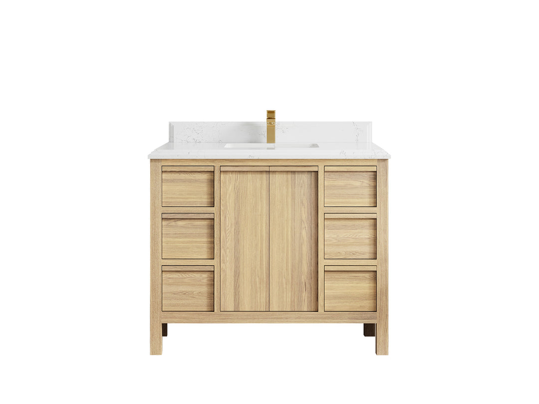 Elizabeth White Oak 42 in. W x 22 in. D Single Sink Bathroom Vanity