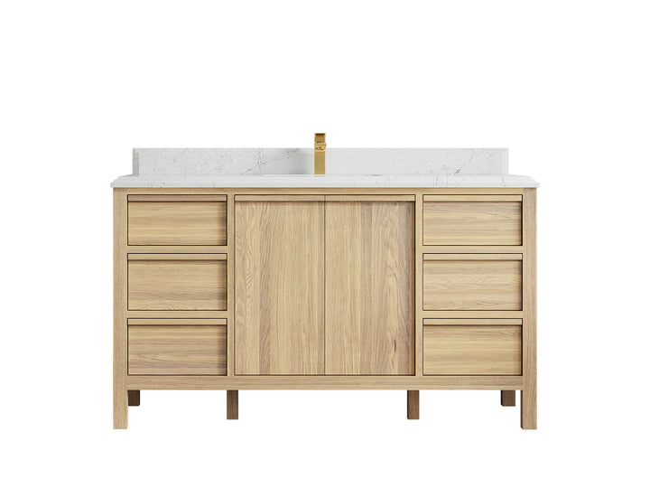 Elizabeth White Oak 60 in. W x 22 in. D Single Sink Bathroom Vanity - photo 31