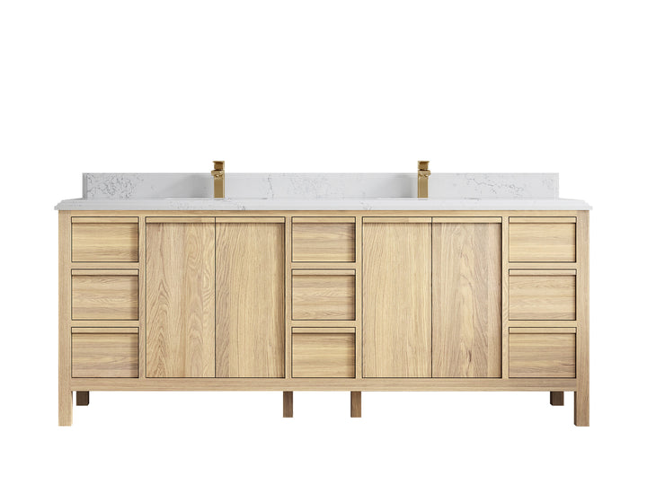 Elizabeth White Oak 84 in. W x 22 in. D Double Sink Bathroom Vanity - photo 31