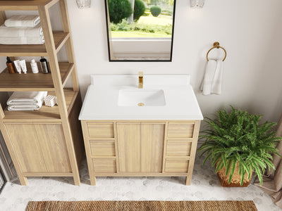 Elizabeth White Oak 42 in. W x 22 in. D Single Sink Bathroom Vanity