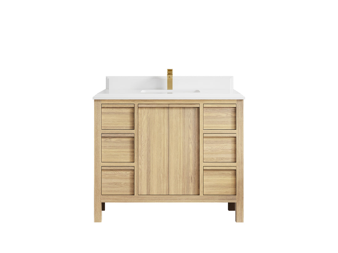 Elizabeth White Oak 42 in. W x 22 in. D Single Sink Bathroom Vanity