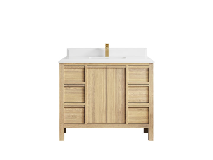 Elizabeth White Oak 42 in. W x 22 in. D Single Sink Bathroom Vanity - photo 33