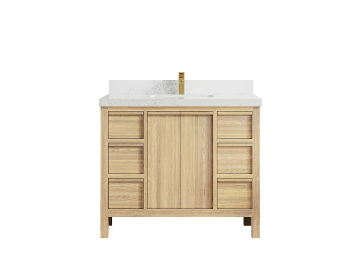 Elizabeth White Oak 42 in. W x 22 in. D Single Sink Bathroom Vanity - photo 35