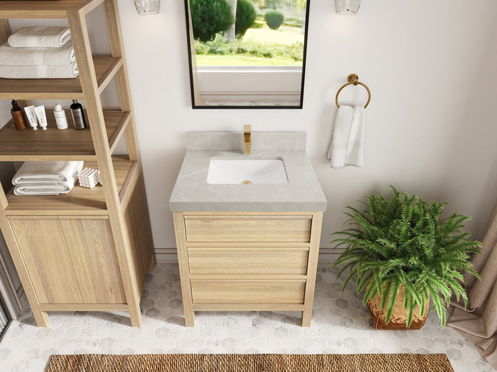 Elizabeth White Oak 30 in. W x 22 in. D Single Sink Bathroom Vanity - photo 11