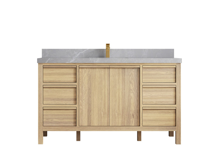 Elizabeth White Oak 60 in. W x 22 in. D Single Sink Bathroom Vanity - photo 37