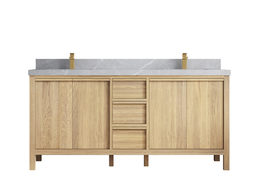 Elizabeth White Oak 72 in. W x 22 in. D Double Sink Bathroom Vanity
