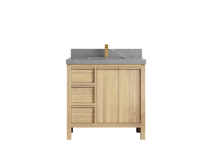 Elizabeth White Oak 36 in. W x 22 in. D Center Sink Bathroom Vanity - photo 38