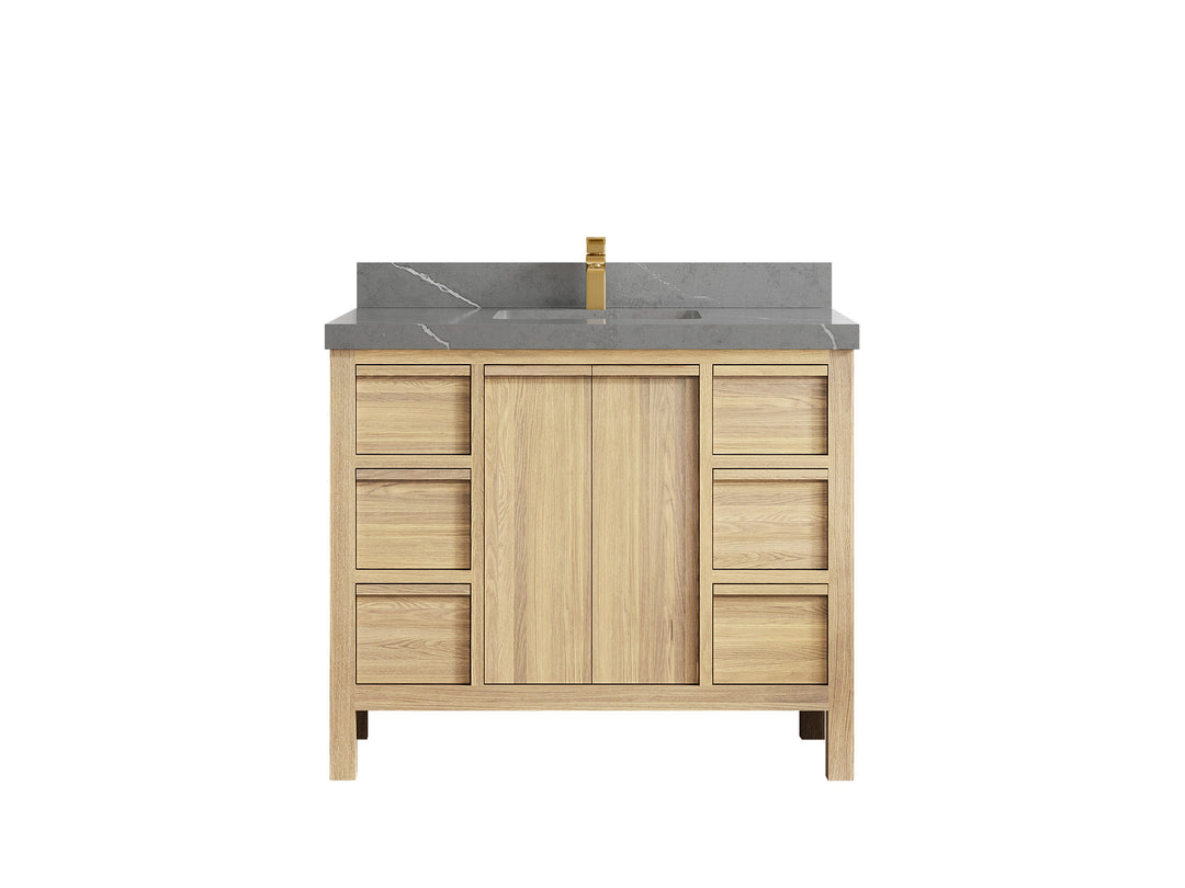 Elizabeth White Oak 42 in. W x 22 in. D Single Sink Bathroom Vanity