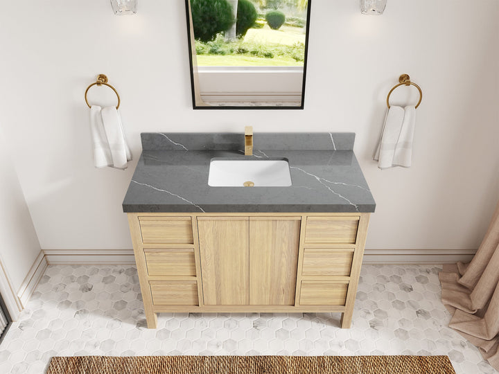 Elizabeth White Oak 48 in. W x 22 in. D Single Sink Bathroom Vanity - photo 24