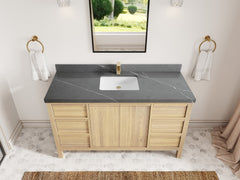 Elizabeth White Oak 60 in. W x 22 in. D Single Sink Bathroom Vanity - photo 38