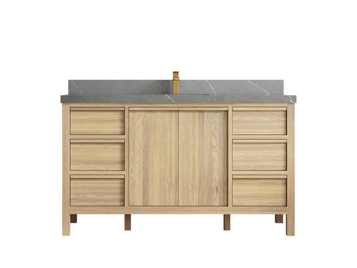Elizabeth White Oak 60 in. W x 22 in. D Single Sink Bathroom Vanity - photo 39