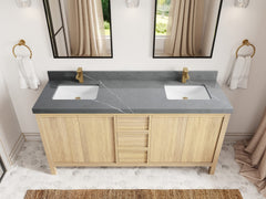 Elizabeth White Oak 72 in. W x 22 in. D Double Sink Bathroom Vanity - photo 28