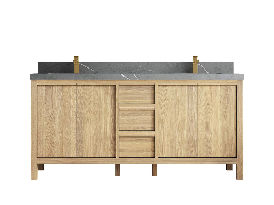 Elizabeth White Oak 72 in. W x 22 in. D Double Sink Bathroom Vanity