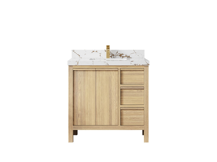 Elizabeth White Oak 36 in. W x 22 in. D Center Sink Bathroom Vanity - photo 41