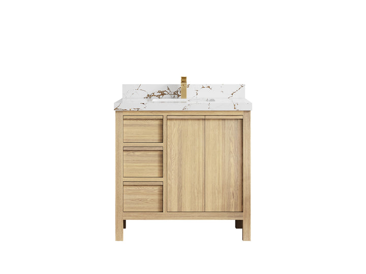 Elizabeth White Oak 36 in. W x 22 in. D Center Sink Bathroom Vanity - photo 40
