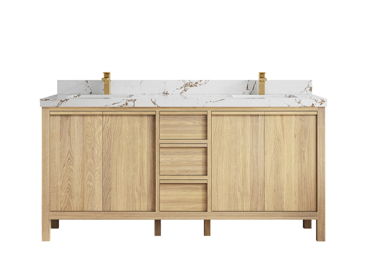 Elizabeth White Oak 72 in. W x 22 in. D Double Sink Bathroom Vanity - photo 43