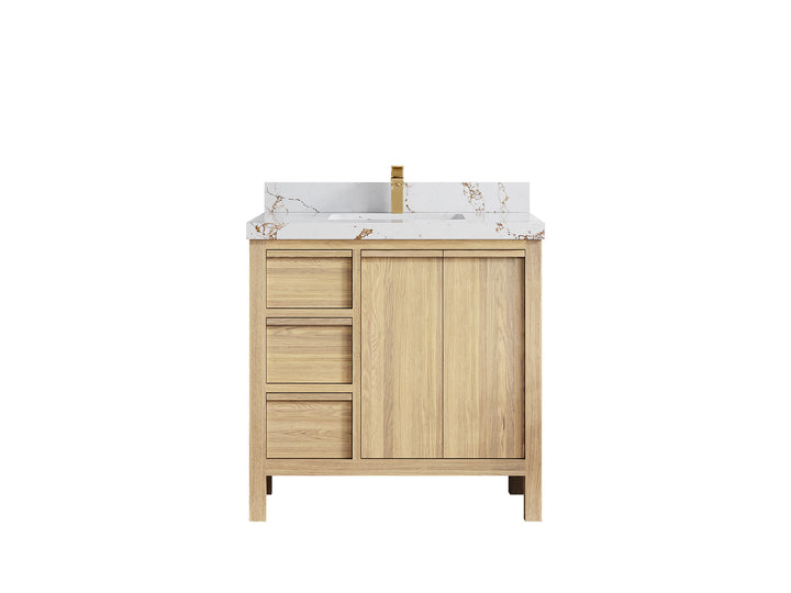 Elizabeth White Oak 36 in. W x 22 in. D Center Sink Bathroom Vanity - photo 42