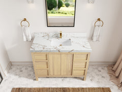 Elizabeth White Oak 48 in. W x 22 in. D Single Sink Bathroom Vanity - photo 39