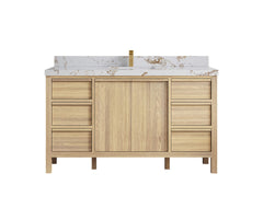 Elizabeth White Oak 60 in. W x 22 in. D Single Sink Bathroom Vanity - photo 1