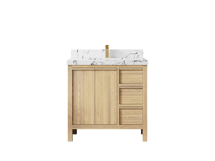 Elizabeth White Oak 36 in. W x 22 in. D Center Sink Bathroom Vanity - photo 45