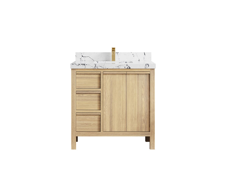 Elizabeth White Oak 36 in. W x 22 in. D Center Sink Bathroom Vanity - photo 44