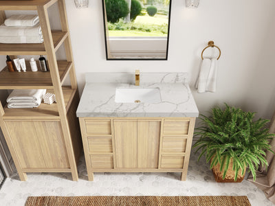 Elizabeth White Oak 42 in. W x 22 in. D Single Sink Bathroom Vanity