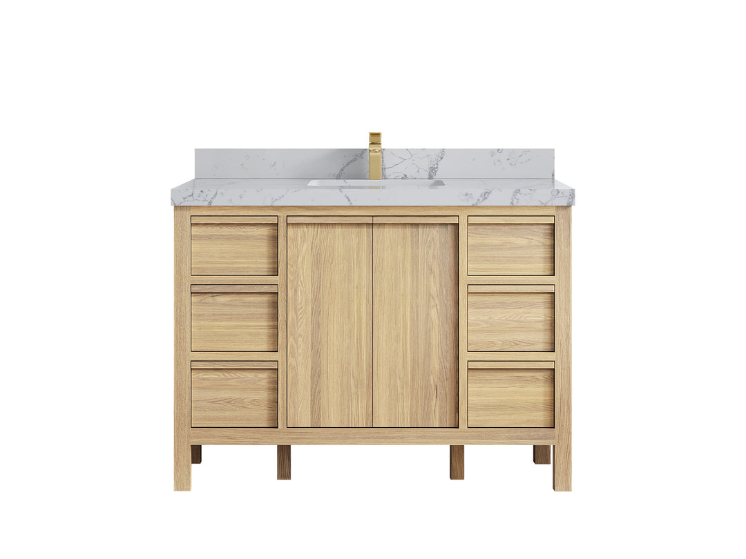 Elizabeth White Oak 48 in. W x 22 in. D Single Sink Bathroom Vanity