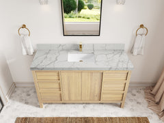Elizabeth White Oak 60 in. W x 22 in. D Single Sink Bathroom Vanity - photo 46