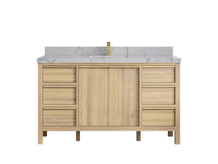 Elizabeth White Oak 60 in. W x 22 in. D Single Sink Bathroom Vanity - photo 47