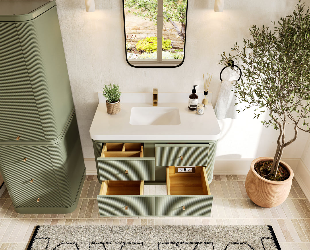 Hampton Floating 42 in. W x 22 in. D Single Sink Bathroom Vanity