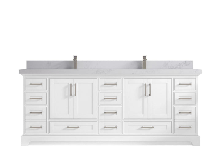Boston Fenway 84 in. W x 22 in. D Double Sink Bathroom Vanity - photo 11