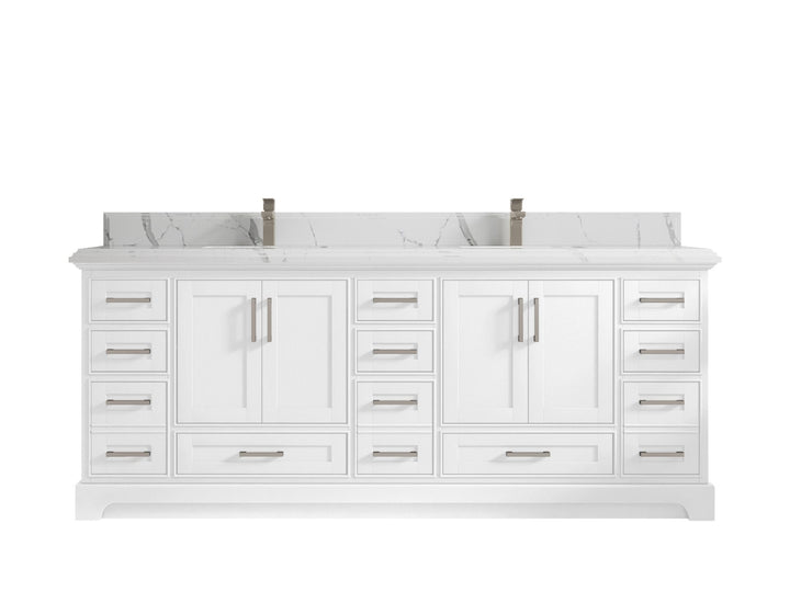 Boston Fenway 84 in. W x 22 in. D Double Sink Bathroom Vanity - photo 14