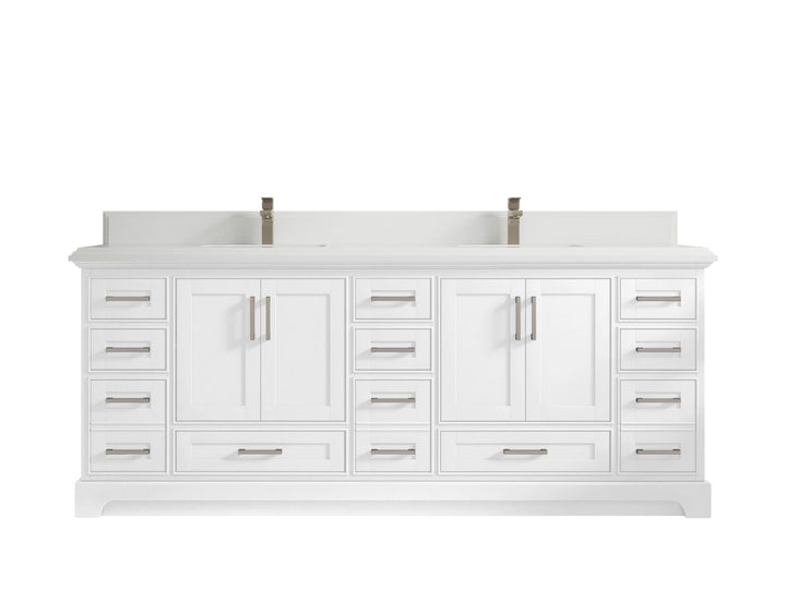 Boston Fenway 84 in. W x 22 in. D Double Sink Bathroom Vanity - photo 16