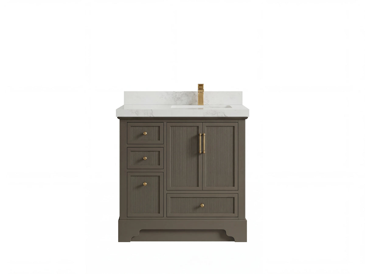 Alys 36 in. W x 22 in. D Right Offset Sink Bathroom Vanity