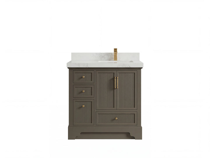 Alys 36 in. W x 22 in. D Right Offset Sink Bathroom Vanity - photo 1