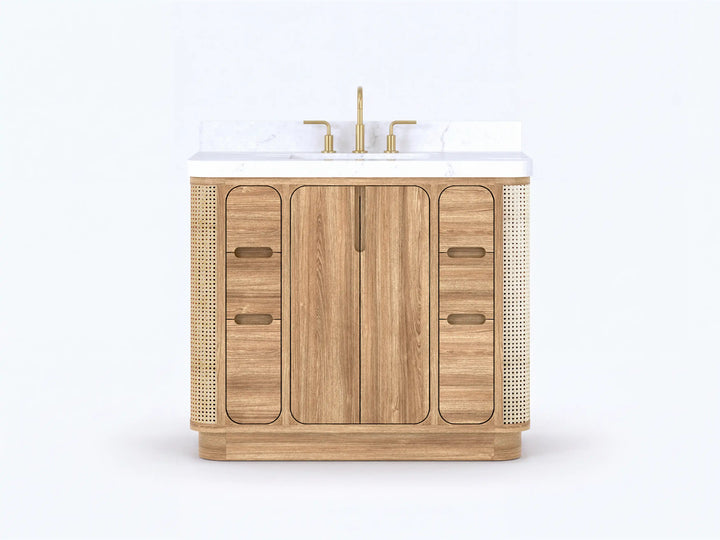 Ventura Teak 42 in. W x 22 in. D Single Sink Bathroom Vanity - photo 1