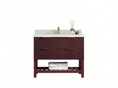Catalina 42 in W x 22 in D Free Standing Reeded Single Sink Bathroom Vanity - photo 1