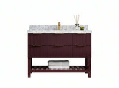Catalina 48 in W x 22 in D Free Standing Reeded Single Sink Bathroom Vanity - photo 1