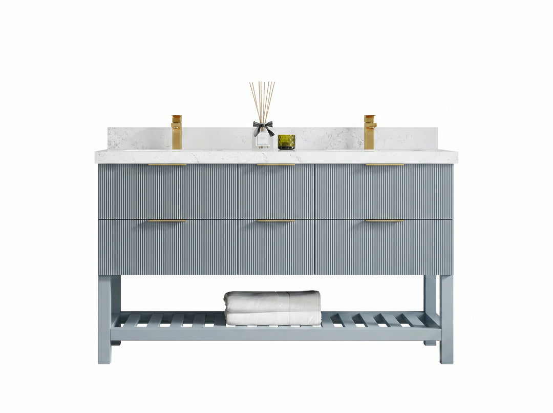 Bathroom Vanities - Double Sink - Bathroom Vanity size 60 - 69 IN - Birch Wood - photo 6