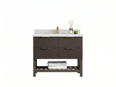 Catalina 42 in W x 22 in D Free Standing Reeded Single Sink Bathroom Vanity - photo 1