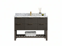 Catalina 48 in W x 22 in D Free Standing Reeded Single Sink Bathroom Vanity - photo 1