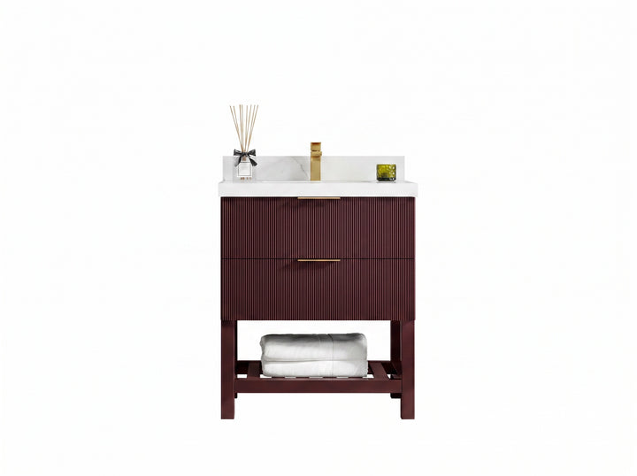 Catalina 30 in W x 22 in D Free Standing Reeded Single Sink Bathroom Vanity - photo 1