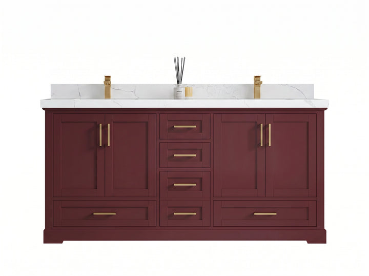 Boston 72 in. W x 22 in. D Double Sink Bathroom Vanity - photo 1